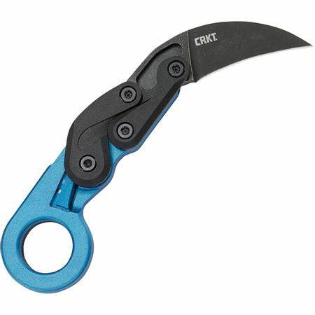 CRKT Provoke Karambit Folding Knife, 1.4116 Steel, Grivory Blue Metallic, 4041B