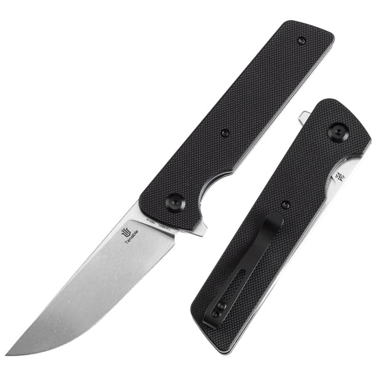 Tenable Anomaly Flipper Folding Knife, Nitro-V SW, G10 Black, T2038A1