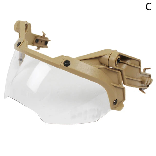 Adjustable Tactical Helmet Flip Goggles TAN