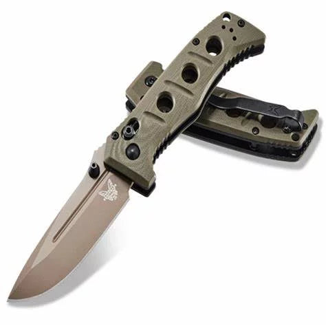 Benchmade Mini Adamas Folding Knife, CPM CruWear FE, G10 OD Green, 273FE-2