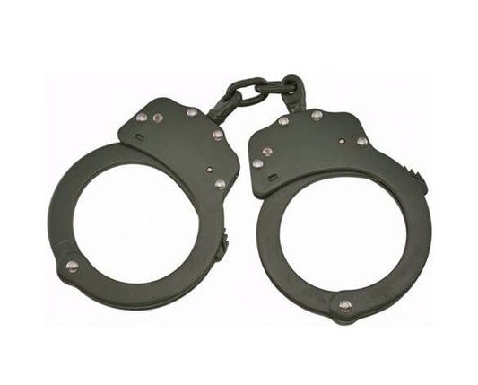 Gear Stock Stainless Steel Chain Link Handcuff (Black)