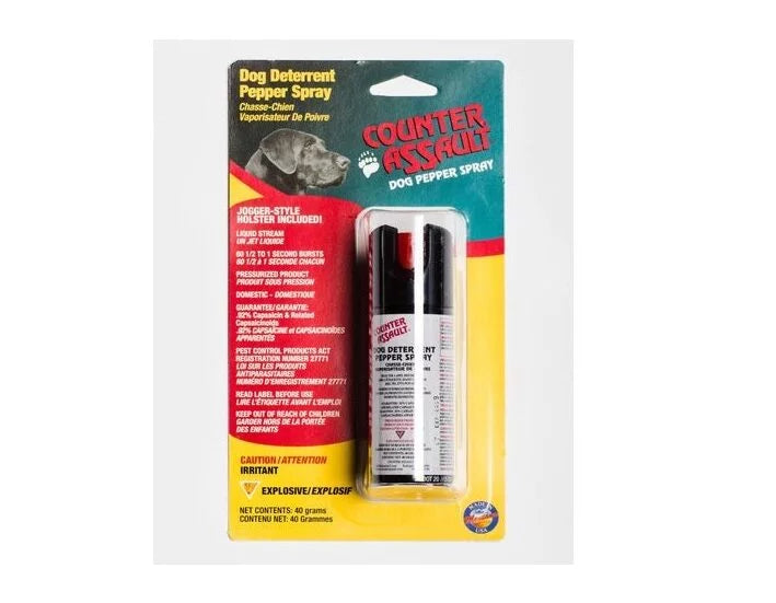 COUNTER ASSAULT DOG & Coyote Attack Deterrent Pepper Spray With Holste ...