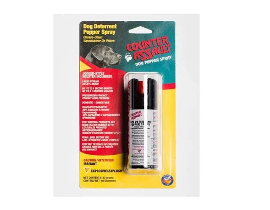COUNTER ASSAULT DOG & Coyote Attack Deterrent Pepper Spray With Holster
