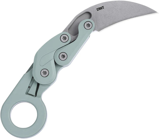 CRKT Provoke Karambit Folding Knife, AUS 8 Stonewash, Grivory Green, 4041GR