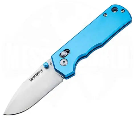 Boker Magnum Rockstub Folding Knife, 440B, Aluminum Blue, 01SC711