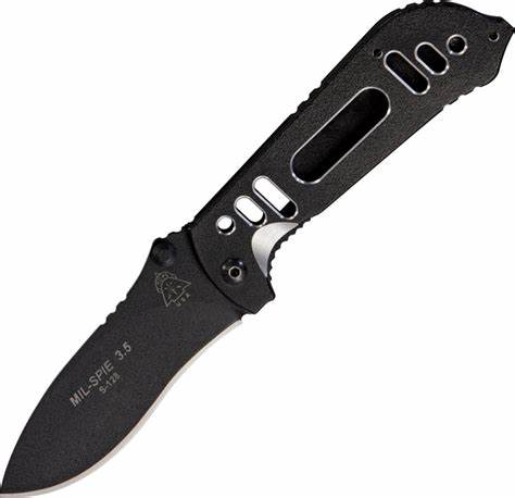 TOPS Mil-SPIE 35 Lightweight Folding Knife, N690, Aluminum, MIL3.5H01