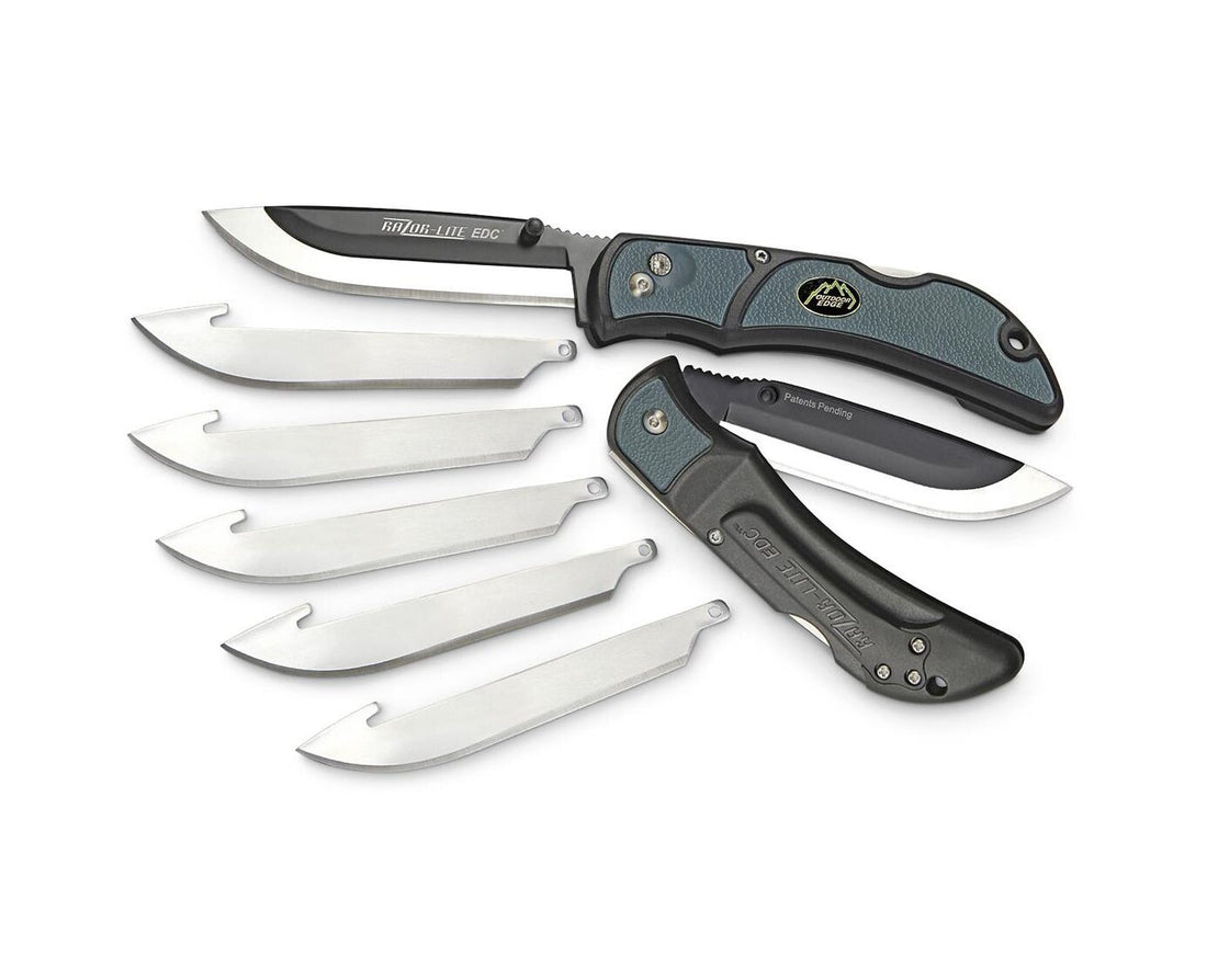 Outdoor Edge Razor-Lite EDC Folding Razor Knife 3.5” blade+5 blades RL ...