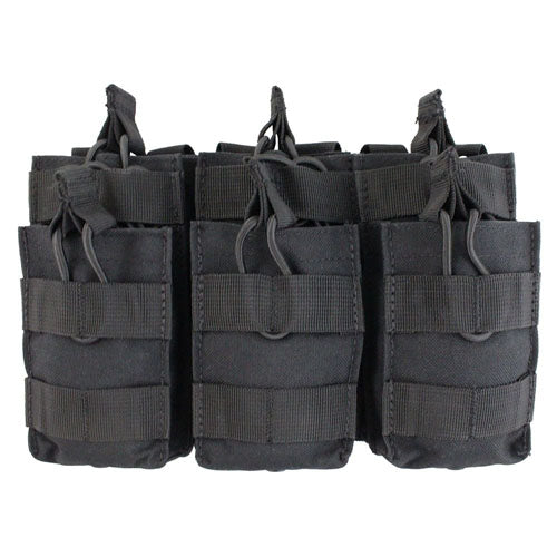 Raven X M4/M16 Open Top Triple Stacker Mag Pouch BK