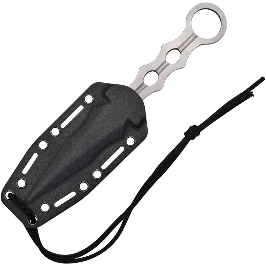 S-Tec Tactical Throwing Knife, Stainless Steel Double Edge, Kydex Neck Sheath, STTS200SL