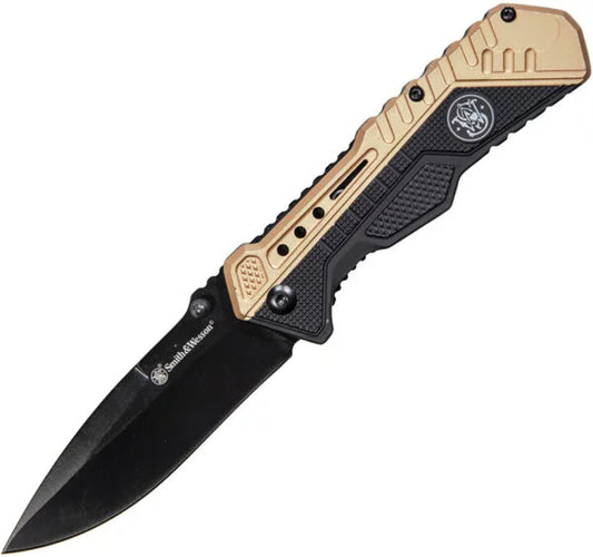 Smith & Wesson Linerlock Folder, Aluminum Handle, Assisted Opening, SW1084302