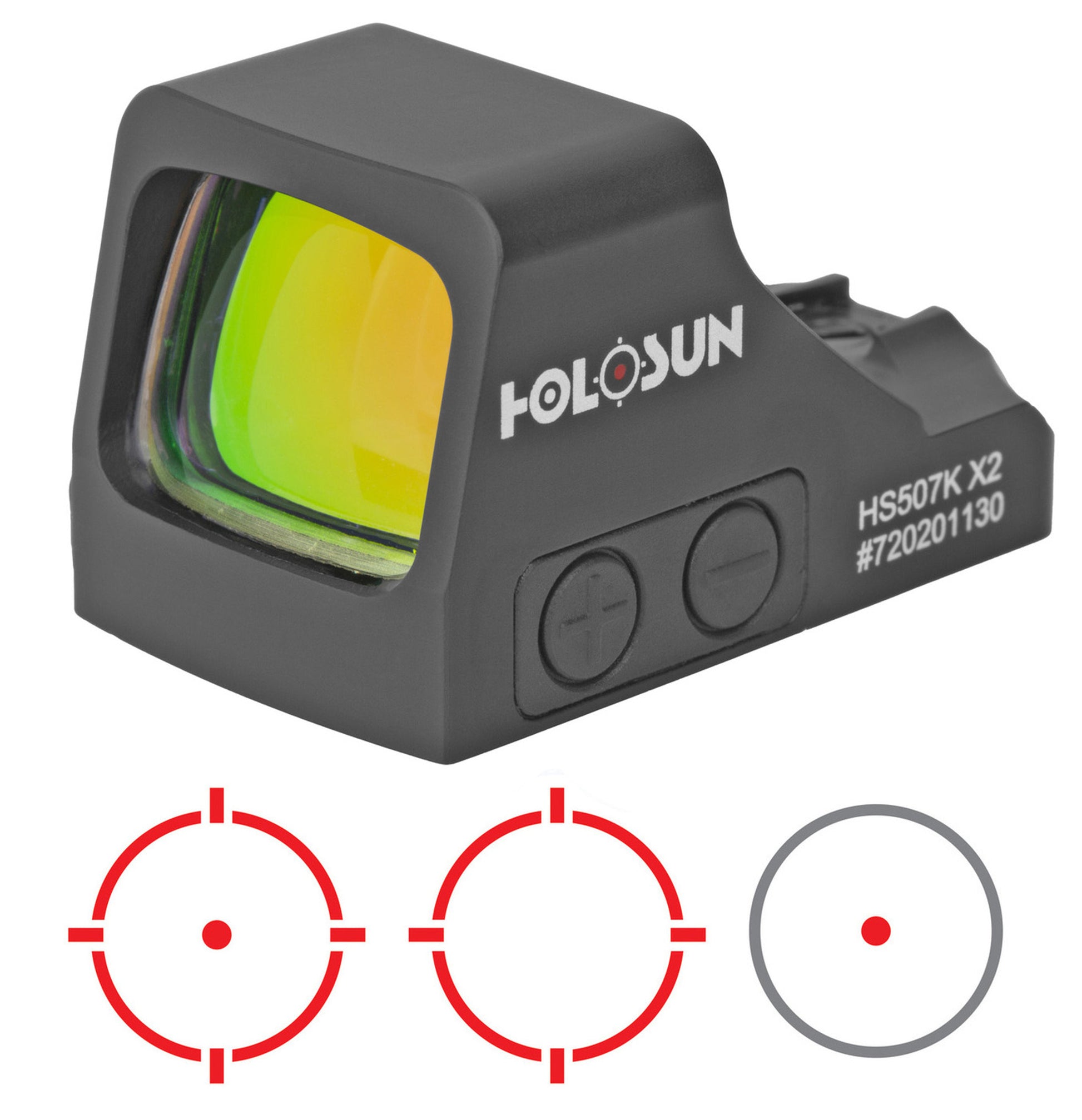 Holosun HS507K X2 Red 2 MOA Dot & 32 MOA Circle