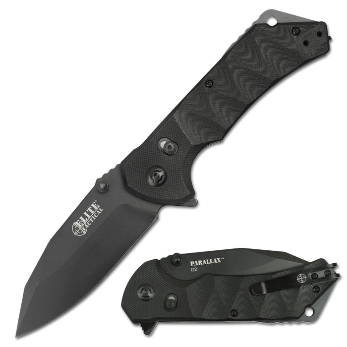 Elite Tactical - PARALLAX - Folding Knife w/D.L.M. - ET-FDR005BK