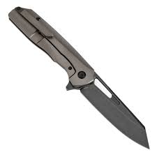 Kansept Shard Flipper Framelock Knife, CPM S35VN Black, Titanium Bronze Ano, K1006C22