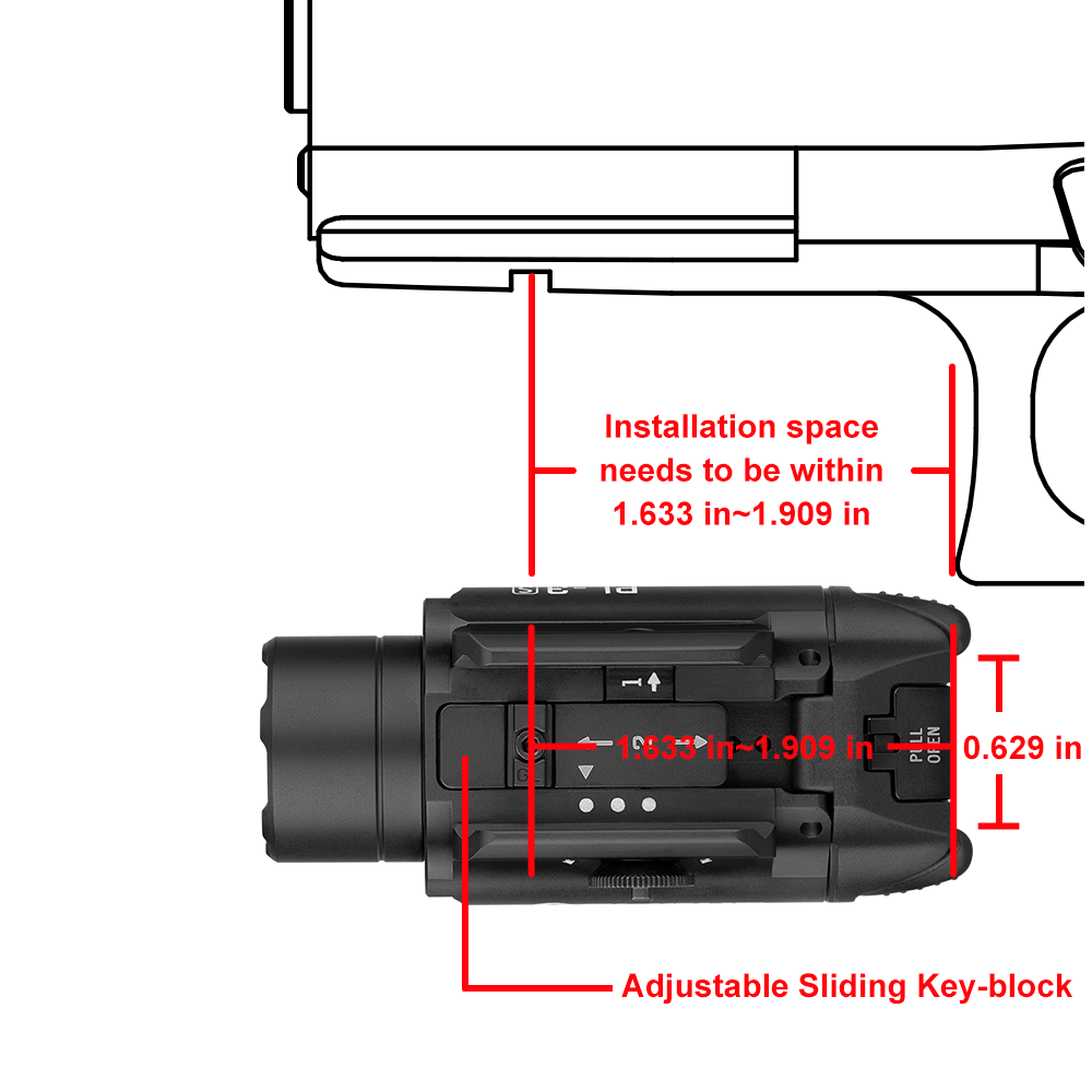 Olight PL-3S Valkyrie Rail Mount Light