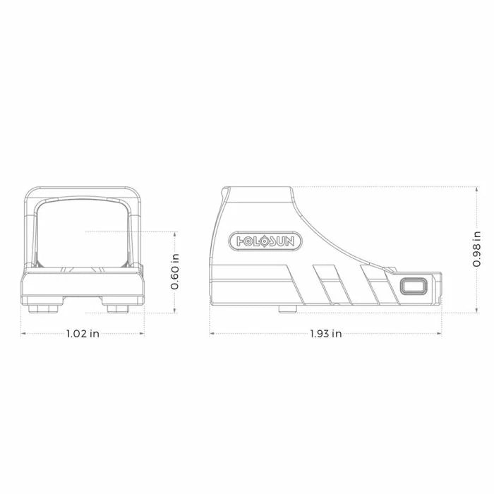Holosun SCS PDP Solar Charging Green Reticle Sight for PDP 2.0